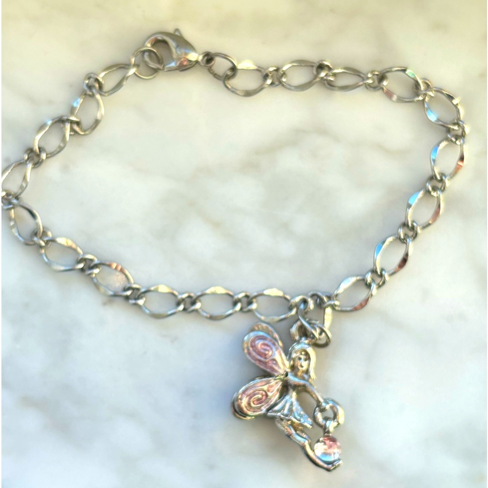 Pink Fairy Charm Bracelet